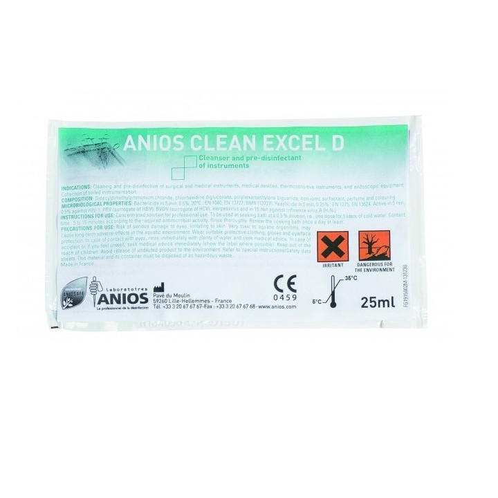 Anios'Clean Excel D 25 ML | Pré-désinfection des instruments