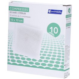 Compresses stériles tissées 10 x 10 cm à La Réunion