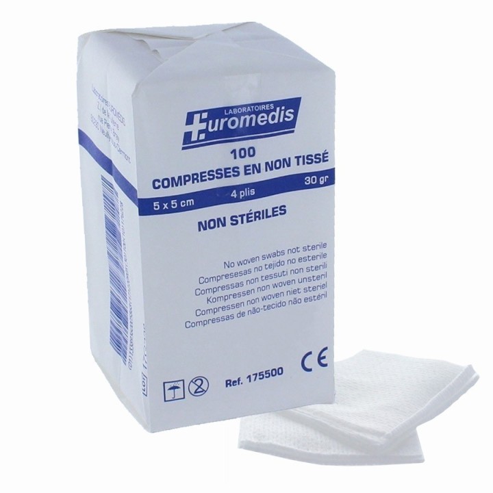 Compresse non tissée non stérile 10 x 10 cm à La Réunion