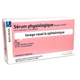 Serum physiologique à La Réunion | Boîte de 40 dosettes