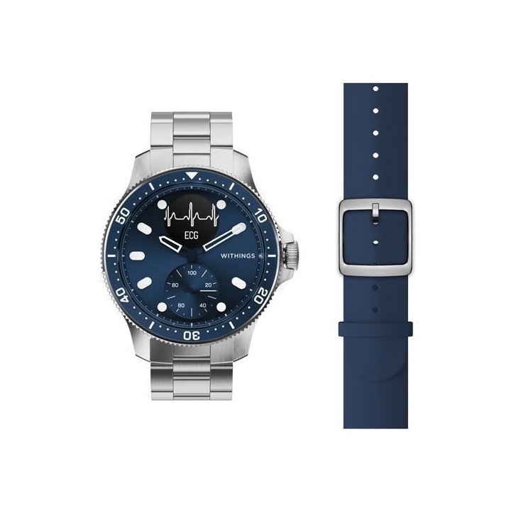Montre ECG connectée Réunion - NOVA Scanwatch 43mm Bleue