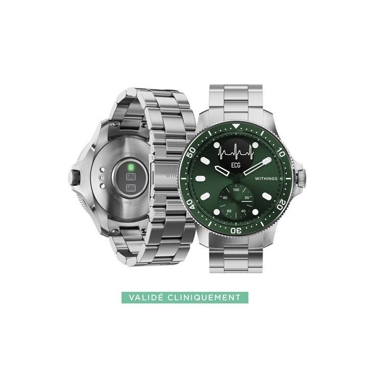 Montre connectée Réunion - NOVA Scanwatch 43mm Verte
