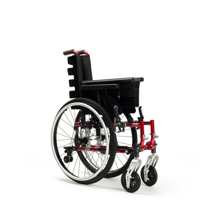 Fauteuil roulant manuel et pliable V500 Bleu ou Rouge