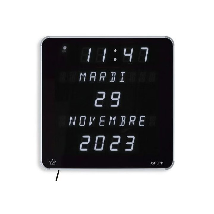 Horloge ephéméride à LED blanche à La Réunion