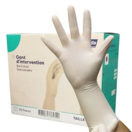 Gants stérile Latex à bords droits à La Réunion