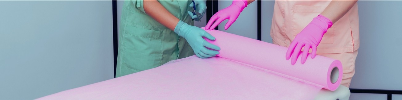 Draps d'examen à La Réunion : gaufrés & plastifiés